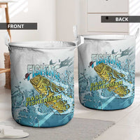 Bass Fishing Vintage Laundry Basket - Wonder Print Shop
