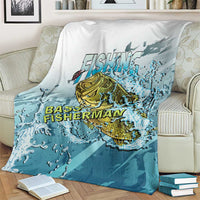 Bass Fishing Vintage Blanket - Wonder Print Shop