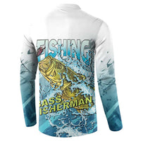 Bass Fishing Vintage Button Sweatshirt - Wonder Print Shop