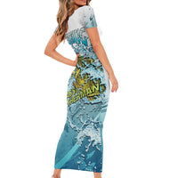 Bass Fishing Vintage Family Matching Short Sleeve Bodycon Dress and Hawaiian Shirt - Wonder Print Shop