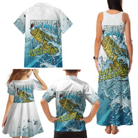 Bass Fishing Vintage Family Matching Tank Maxi Dress and Hawaiian Shirt - Wonder Print Shop