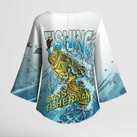 Bass Fishing Vintage Kimono Sleeve Blouse - Wonder Print Shop