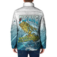Bass Fishing Vintage Padded Jacket - Wonder Print Shop