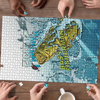Bass Fishing Vintage Puzzle - Wonder Print Shop