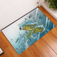 Bass Fishing Vintage Rubber Doormat - Wonder Print Shop