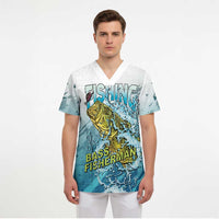 Bass Fishing Vintage Scrub Top - Wonder Print Shop