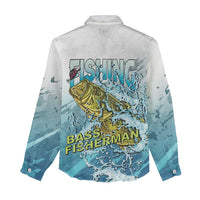 Bass Fishing Vintage Women Casual Shirt - Wonder Print Shop