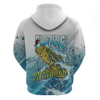 Bass Fishing Vintage Zip Hoodie - Wonder Print Shop