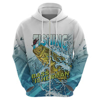 Bass Fishing Vintage Zip Hoodie - Wonder Print Shop
