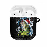 Funny Fishmas Bass AirPods Case Fish Santa Hat Christmas Vibes - Wonder Print Shop