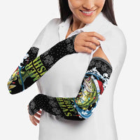 Funny Fishmas Bass Arm Sleeves Fish Santa Hat Christmas Vibes - Wonder Print Shop