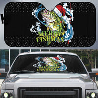 Funny Fishmas Bass Auto Sun Shade Fish Santa Hat Christmas Vibes - Wonder Print Shop