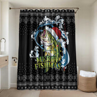 Funny Fishmas Bass Bathroom Set Fish Santa Hat Christmas Vibes - Wonder Print Shop