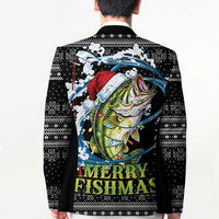 Funny Fishmas Bass Blazer Fish Santa Hat Christmas Vibes - Wonder Print Shop