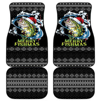 Funny Fishmas Bass Car Mats Fish Santa Hat Christmas Vibes - Wonder Print Shop