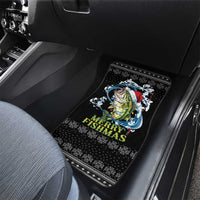 Funny Fishmas Bass Car Mats Fish Santa Hat Christmas Vibes - Wonder Print Shop