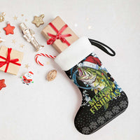 Funny Fishmas Bass Christmas Stocking Fish Santa Hat Christmas Vibes - Wonder Print Shop