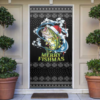 Funny Fishmas Bass Door Cover Fish Santa Hat Christmas Vibes - Wonder Print Shop