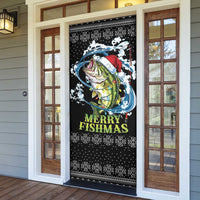 Funny Fishmas Bass Door Cover Fish Santa Hat Christmas Vibes - Wonder Print Shop