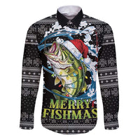 Funny Fishmas Bass Family Matching Puletasi and Hawaiian Shirt Fish Santa Hat Christmas Vibes - Wonder Print Shop