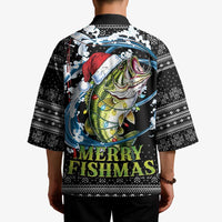 Funny Fishmas Bass Kimono Fish Santa Hat Christmas Vibes - Wonder Print Shop