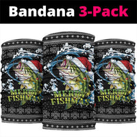 Funny Fishmas Bass Neck Gaiter Fish Santa Hat Christmas Vibes - Wonder Print Shop