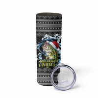 Funny Fishmas Bass Skinny Tumbler Fish Santa Hat Christmas Vibes - Wonder Print Shop