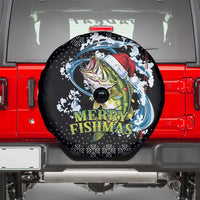 Funny Fishmas Bass Spare Tire Cover Fish Santa Hat Christmas Vibes - Wonder Print Shop