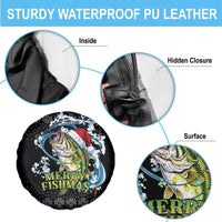 Funny Fishmas Bass Spare Tire Cover Fish Santa Hat Christmas Vibes - Wonder Print Shop