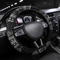 Funny Fishmas Bass Steering Wheel Cover Fish Santa Hat Christmas Vibes - Wonder Print Shop