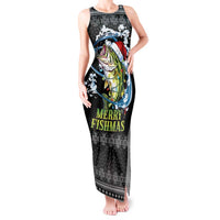 Funny Fishmas Bass Tank Maxi Dress Fish Santa Hat Christmas Vibes - Wonder Print Shop