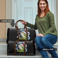 Funny Fishmas Bass Travel Bag Fish Santa Hat Christmas Vibes - Wonder Print Shop