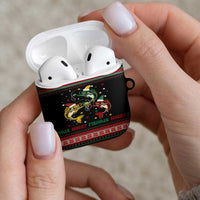 Funny Fishmas Bass AirPods Case Christmas Santa Hat Lights - Wonder Print Shop