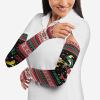 Funny Fishmas Bass Arm Sleeves Christmas Santa Hat Lights - Wonder Print Shop