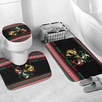 Funny Fishmas Bass Bathroom Set Christmas Santa Hat Lights - Wonder Print Shop
