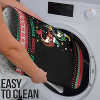 Funny Fishmas Bass Bathroom Set Christmas Santa Hat Lights - Wonder Print Shop