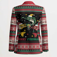 Funny Fishmas Bass Blazer Christmas Santa Hat Lights - Wonder Print Shop