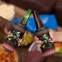 Funny Fishmas Bass 4 in 1 Can Cooler Tumbler Christmas Santa Hat Lights - Wonder Print Shop