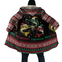 Funny Fishmas Bass Cloak Christmas Santa Hat Lights - Wonder Print Shop