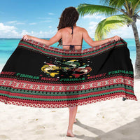 Funny Fishmas Bass Sarong Christmas Santa Hat Lights - Wonder Print Shop