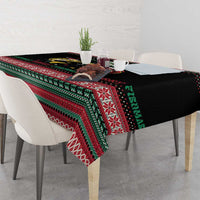 Funny Fishmas Bass Tablecloth Christmas Santa Hat Lights - Wonder Print Shop