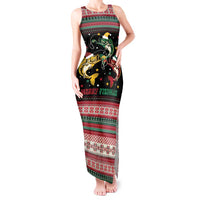 Funny Fishmas Bass Tank Maxi Dress Christmas Santa Hat Lights - Wonder Print Shop