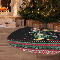 Funny Fishmas Bass Tree Skirt Christmas Santa Hat Lights - Wonder Print Shop