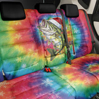 Funny Fishmas Bass Back Car Seat Cover Merry Fishmas Tie-dye Christmas Vibes - Wonder Print Shop