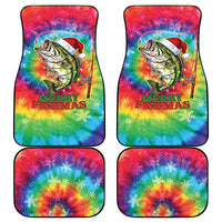 Funny Fishmas Bass Car Mats Merry Fishmas Tie-dye Christmas Vibes - Wonder Print Shop