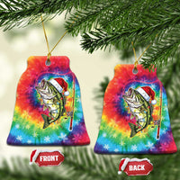 Funny Fishmas Bass Ceramic Ornament Merry Fishmas Tie-dye Christmas Vibes - Wonder Print Shop