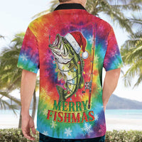 Funny Fishmas Bass Hawaiian Shirt Merry Fishmas Tie-dye Christmas Vibes - Wonder Print Shop