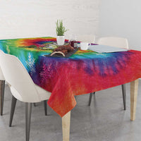 Funny Fishmas Bass Tablecloth Merry Fishmas Tie-dye Christmas Vibes - Wonder Print Shop