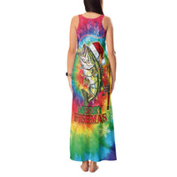 Funny Fishmas Bass Tank Maxi Dress Merry Fishmas Tie-dye Christmas Vibes - Wonder Print Shop