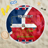 Dominican Republic 180th Years Independence Day Personalized Beach Blanket LT9 - Wonder Print Shop